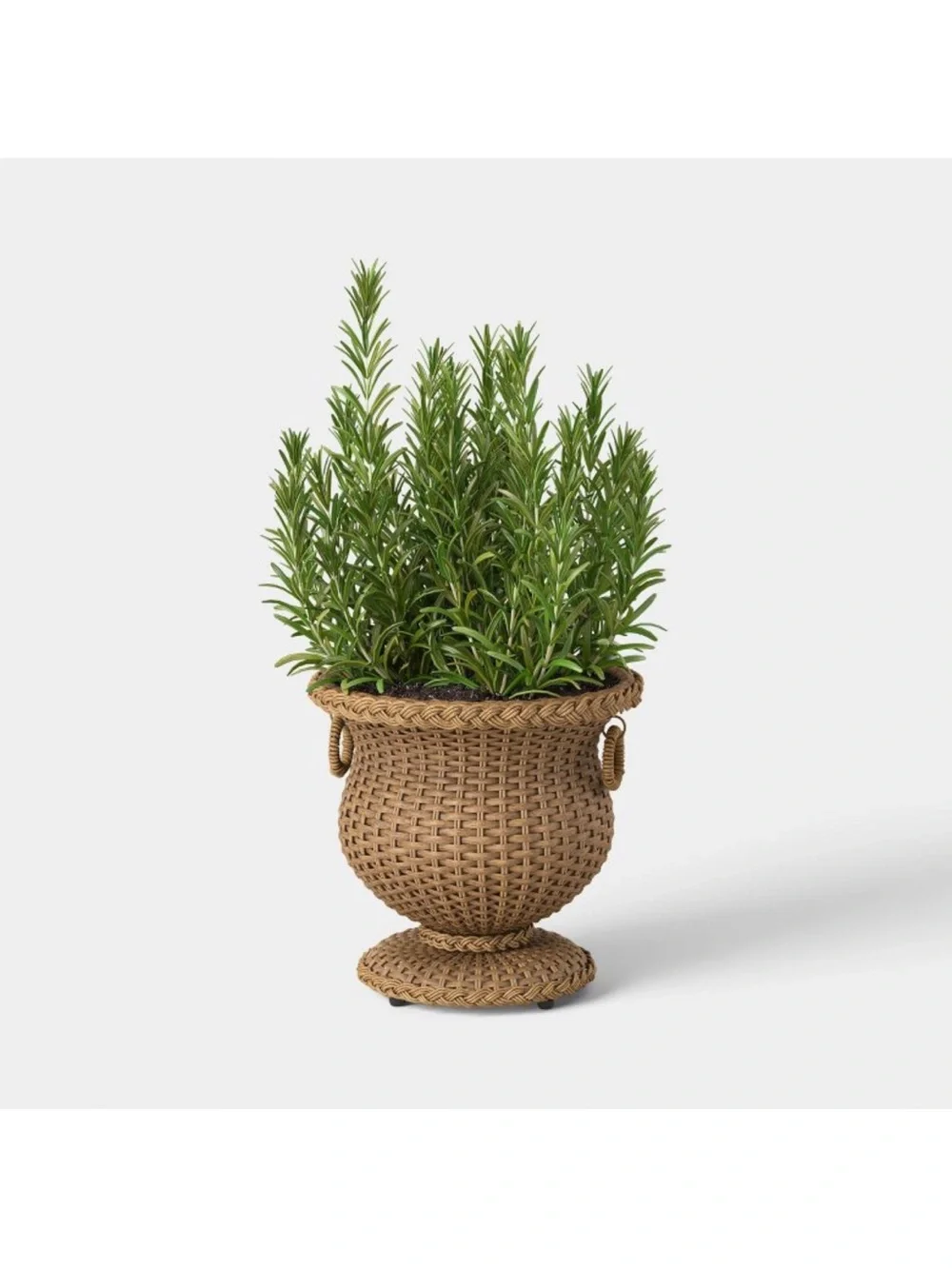 Studio McGee 14” x 16” Resin Wicker Outdoor Planter - Natural Brown